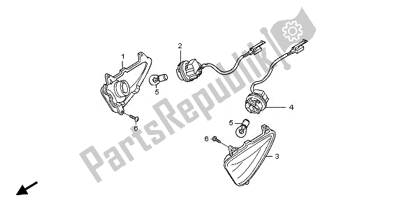 All parts for the Winker of the Honda CBF 600 SA 2008