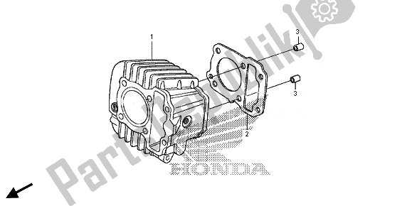 Alle onderdelen voor de Cilinder van de Honda CRF 110F 2014