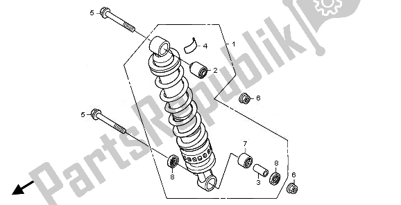 Toutes les pièces pour le Coussin Arrière du Honda XL 125V 2011