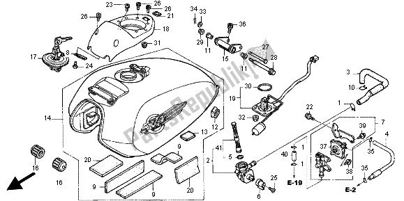 Todas las partes para Depósito De Combustible de Honda CB 1300X4 1999