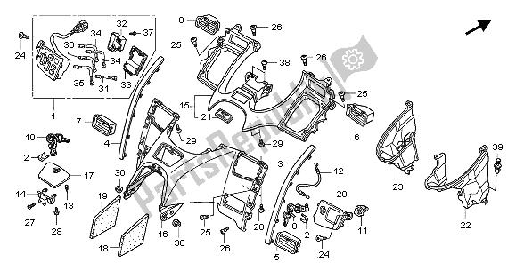 All parts for the Shelter of the Honda GL 1800A 2003