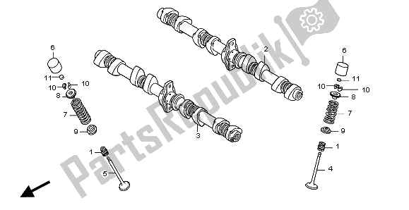 Toutes les pièces pour le Arbre à Cames Et Soupape du Honda CB 1300 SA 2007