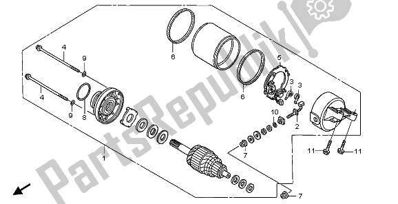 Todas as partes de Motor De Arranque do Honda XL 125V 2006