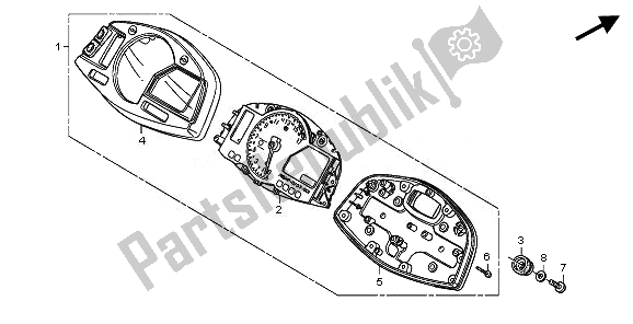 All parts for the Meter (kmh) of the Honda CBR 600 RR 2011