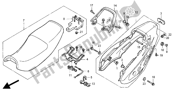 Todas las partes para Asiento de Honda CB 500S 2000