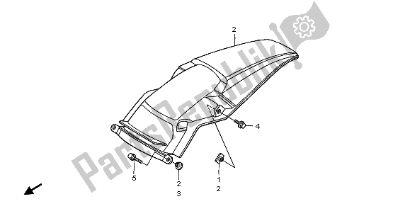 Todas las partes para Guardabarros Trasero de Honda CR 250R 1997