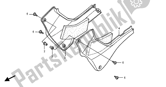 Alle onderdelen voor de Zijdeksel van de Honda CB 600F Hornet 2001