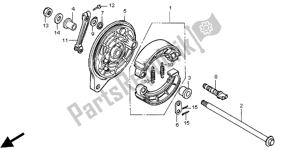 Tutte le parti per il Pannello Freno Posteriore del Honda VT 750C 1997