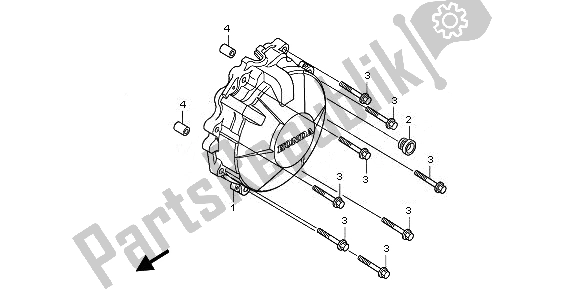 Tutte le parti per il Coperchio Del Generatore del Honda CBF 600S 2010