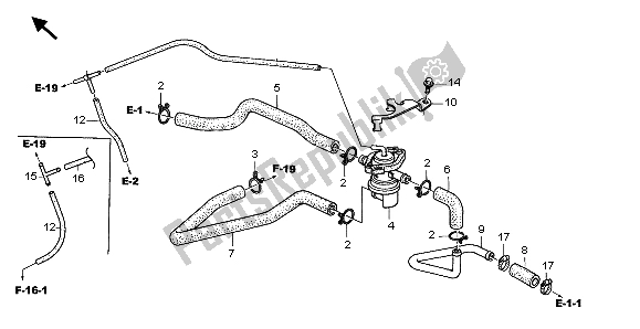 All parts for the Air Injection Control Valve of the Honda VTX 1300S 2007