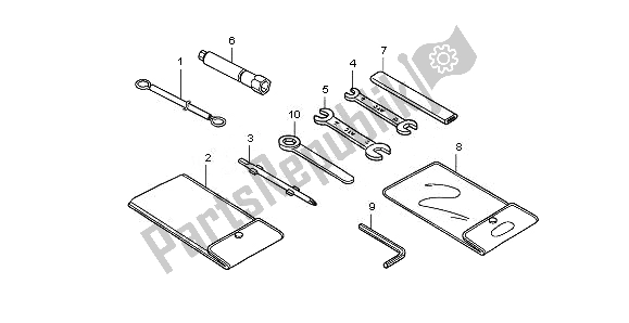 Alle onderdelen voor de Gereedschap van de Honda CBR 125 RW 2011