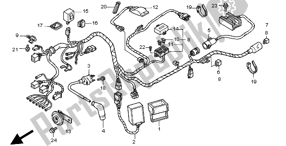 Todas las partes para Arnés De Cables de Honda CLR 125 1999