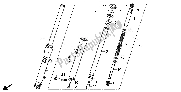 Todas las partes para Tenedor Frontal de Honda VT 750C2S 2011