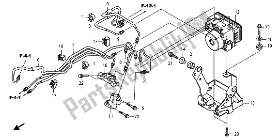 All parts for the Abs Modulater of the Honda NC 700 XA 2013