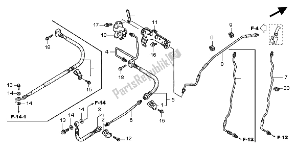 Tutte le parti per il Linee Dei Freni del Honda VTX 1800C 2002