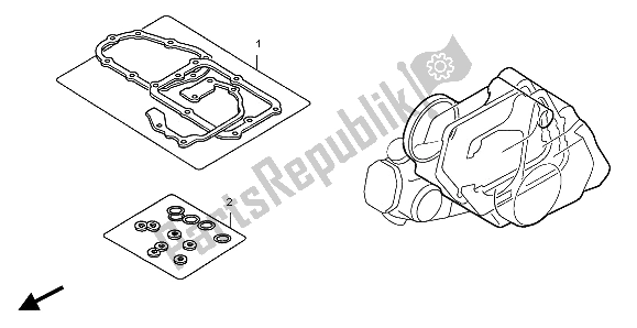 All parts for the Eop-2 Gasket Kit B of the Honda TRX 500 FA Fourtrax Foreman Rubican 2009