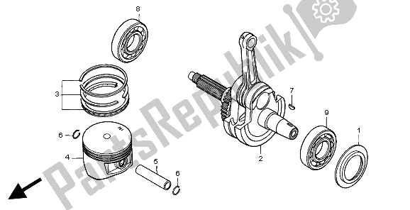 Toutes les pièces pour le Piston Et Vilebrequin du Honda SLR 650 1997