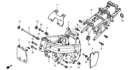 Tutte le parti per il Corpo Del Telaio del Honda RVF 400R 1995