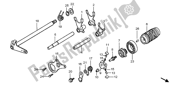 Tutte le parti per il Tamburo Del Cambio del Honda CR 80R SW 1998