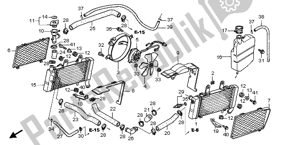 Tutte le parti per il Termosifone del Honda VFR 800 FI 1999