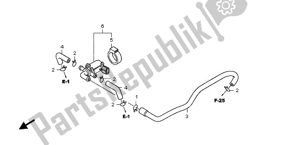 All parts for the Air Injection Control Valve of the Honda CBF 600N 2010