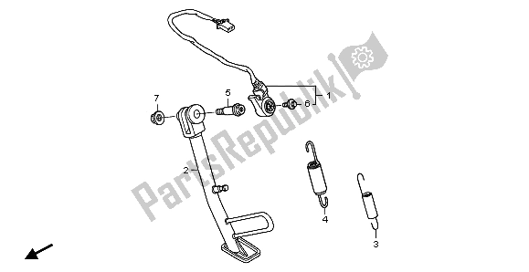 Tutte le parti per il In Piedi del Honda XL 1000V 2007