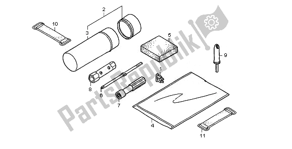 All parts for the Tools of the Honda TRX 250X 2011