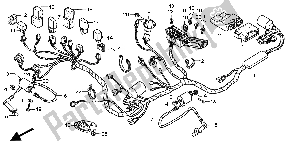 All parts for the Wire Harness of the Honda XL 1000V 2000