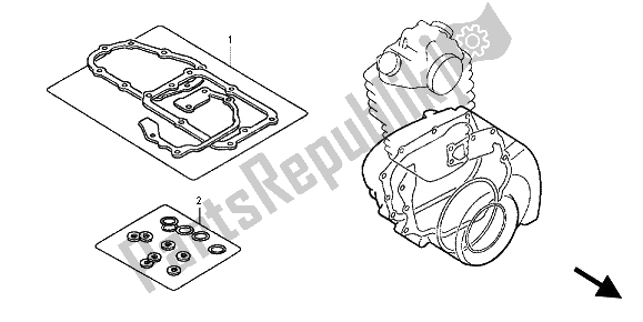 All parts for the Eop-2 Gasket Kit B of the Honda TRX 680 FA Fourtrax Rincon 2012