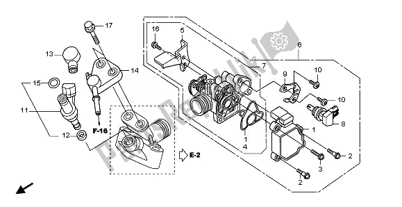 Tutte le parti per il Corpo Farfallato del Honda NHX 110 WH 2011