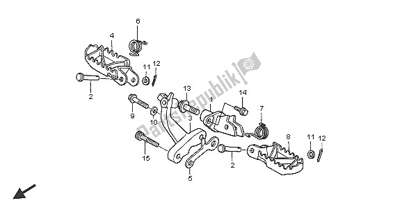 Todas las partes para Paso de Honda XR 650R 2005