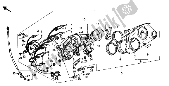 Todas as partes de Metro (mph) do Honda CBR 600F 1989