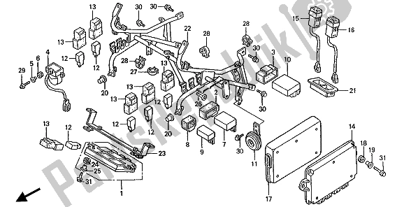 All parts for the Cowl Stay of the Honda ST 1100A 1994