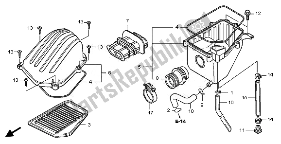 Toutes les pièces pour le Purificateur D'air du Honda CBR 125 RW 2010