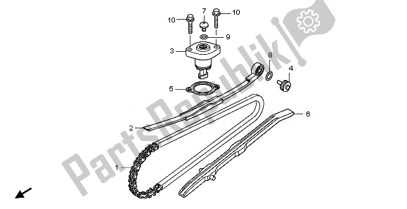 All parts for the Cam Chain & Tensioner of the Honda NHX 110 WH 2008
