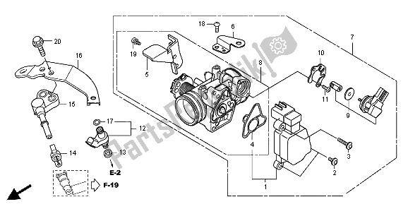 Tutte le parti per il Corpo Farfallato del Honda SH 300 AR 2008