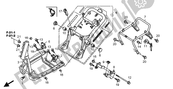 All parts for the Frame Body of the Honda NPS 50 2006