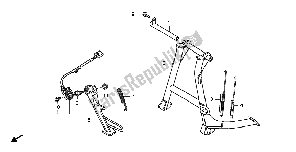 All parts for the Stand of the Honda NT 700V 2009