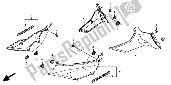 Todas las partes para Cubierta Lateral de Honda GL 1800 2012