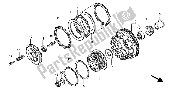 Tutte le parti per il Frizione del Honda CBR 600 FR 2002