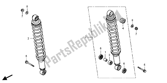 Todas las partes para Cojín Trasero de Honda TRX 500 FPA Foreman Rubicon WP 2013