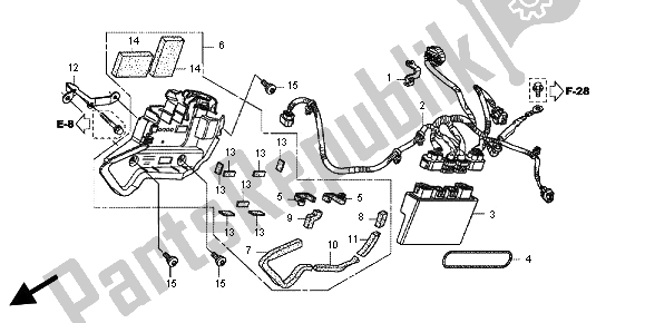 Alle onderdelen voor de Abs Controle-eenheid van de Honda CBR 600 RA 2012