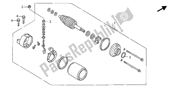 Todas las partes para Motor De Arranque de Honda CBF 1000A 2006