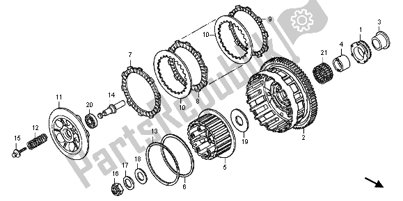 Toutes les pièces pour le Embrayage du Honda CB 600 FA Hornet 2012