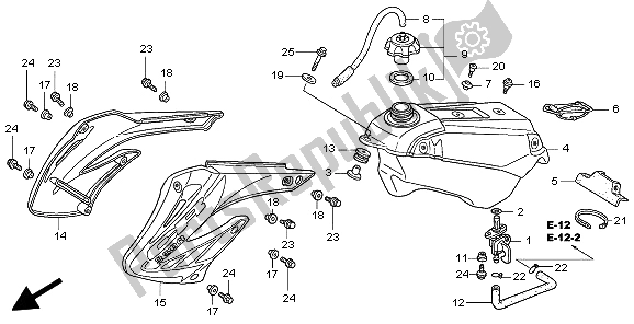 Todas las partes para Depósito De Combustible de Honda CR 250R 2003