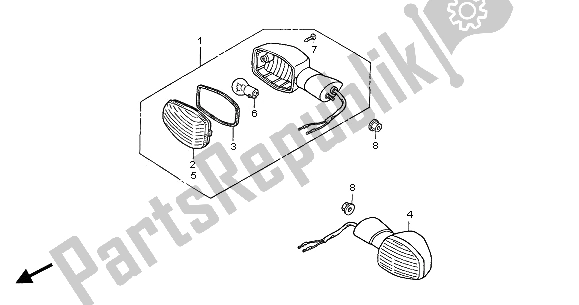 Todas las partes para Guiño de Honda CBF 500 2006