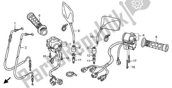 Wszystkie części do Prze?? Cznik I Kabel Honda CB 1300 2009