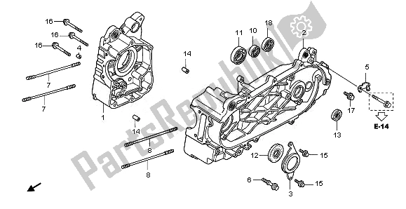 Todas las partes para Caja Del Cigüeñal de Honda PES 125R 2011