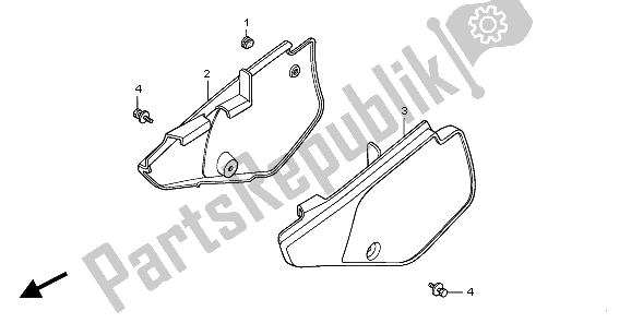 Tutte le parti per il Coperchio Laterale del Honda XR 70R 1997