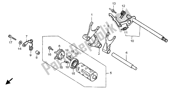 Todas las partes para Tambor De Cambio De Marchas de Honda XRV 750 Africa Twin 1998